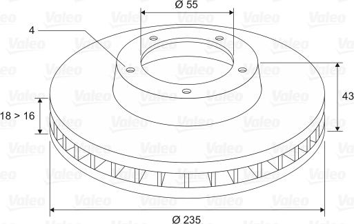 Valeo 186587 - Disque de frein cwaw.fr