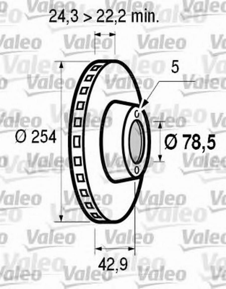 Valeo 186 536 - Disque de frein cwaw.fr