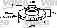 Valeo 186643 - Disque de frein cwaw.fr