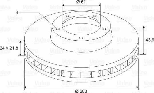 Valeo 186655 - Disque de frein cwaw.fr