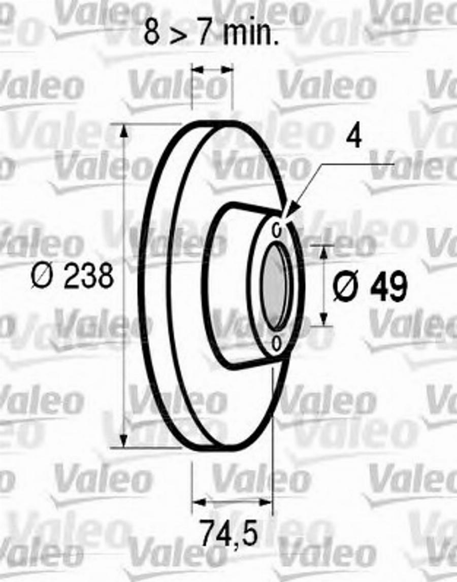 Valeo 186 606 - Disque de frein cwaw.fr