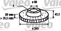 Valeo 186613 - Disque de frein cwaw.fr