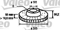 Valeo 186685 - Disque de frein cwaw.fr