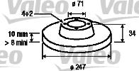 Valeo 186199 - Disque de frein cwaw.fr