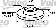 Valeo 186143 - Disque de frein cwaw.fr