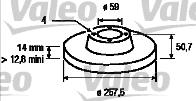 Valeo 186147 - Disque de frein cwaw.fr