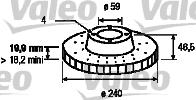 Valeo 186156 - Disque de frein cwaw.fr