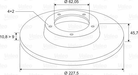 Valeo 186151 - Disque de frein cwaw.fr