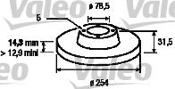 Valeo 186168 - Disque de frein cwaw.fr