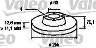 Valeo 186115 - Disque de frein cwaw.fr