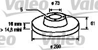 Valeo 186136 - Disque de frein cwaw.fr