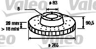 Valeo 186137 - Disque de frein cwaw.fr