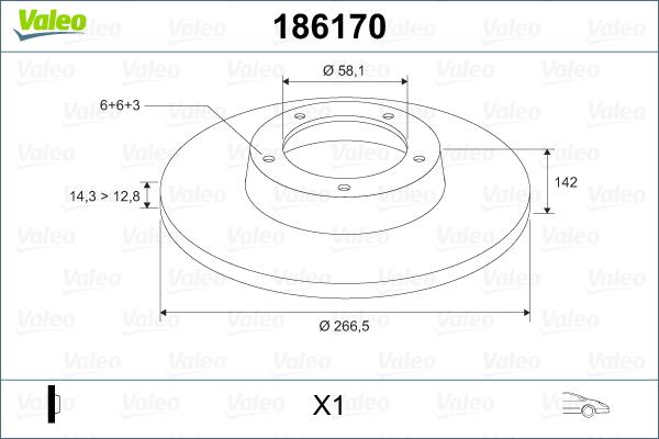 Valeo 186170 - Disque de frein cwaw.fr