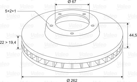 Valeo 186177 - Disque de frein cwaw.fr