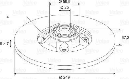 Valeo 186899 - Disque de frein cwaw.fr