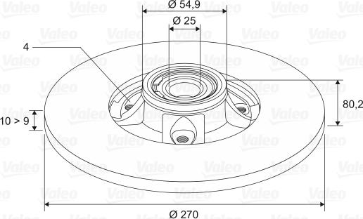 Valeo 186898 - Disque de frein cwaw.fr