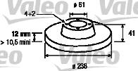 Valeo 186803 - Disque de frein cwaw.fr