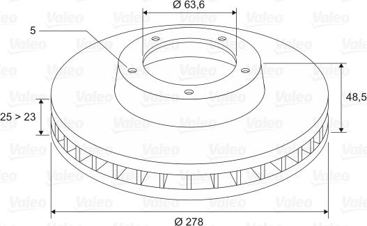 Valeo 186819 - Disque de frein cwaw.fr