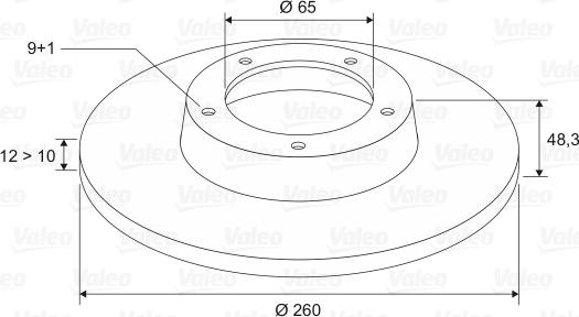 Valeo 186833 - Disque de frein cwaw.fr