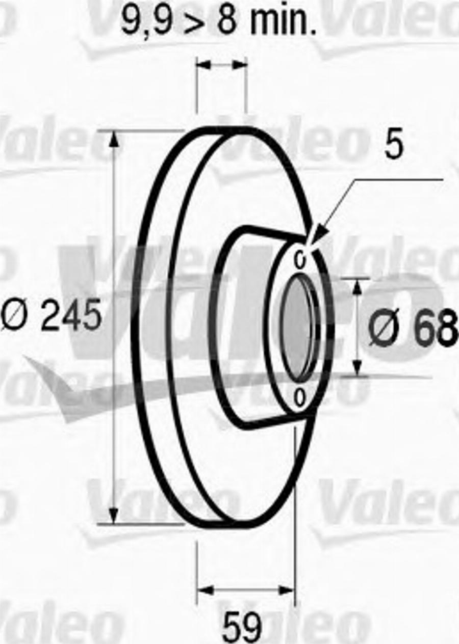 Valeo 186293 - Disque de frein cwaw.fr