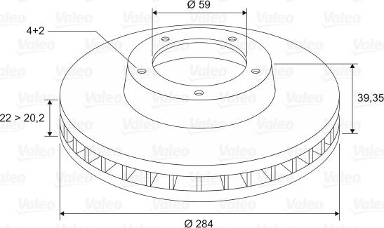 Valeo 186297 - Disque de frein cwaw.fr