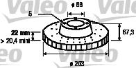 Valeo 186255 - Disque de frein cwaw.fr