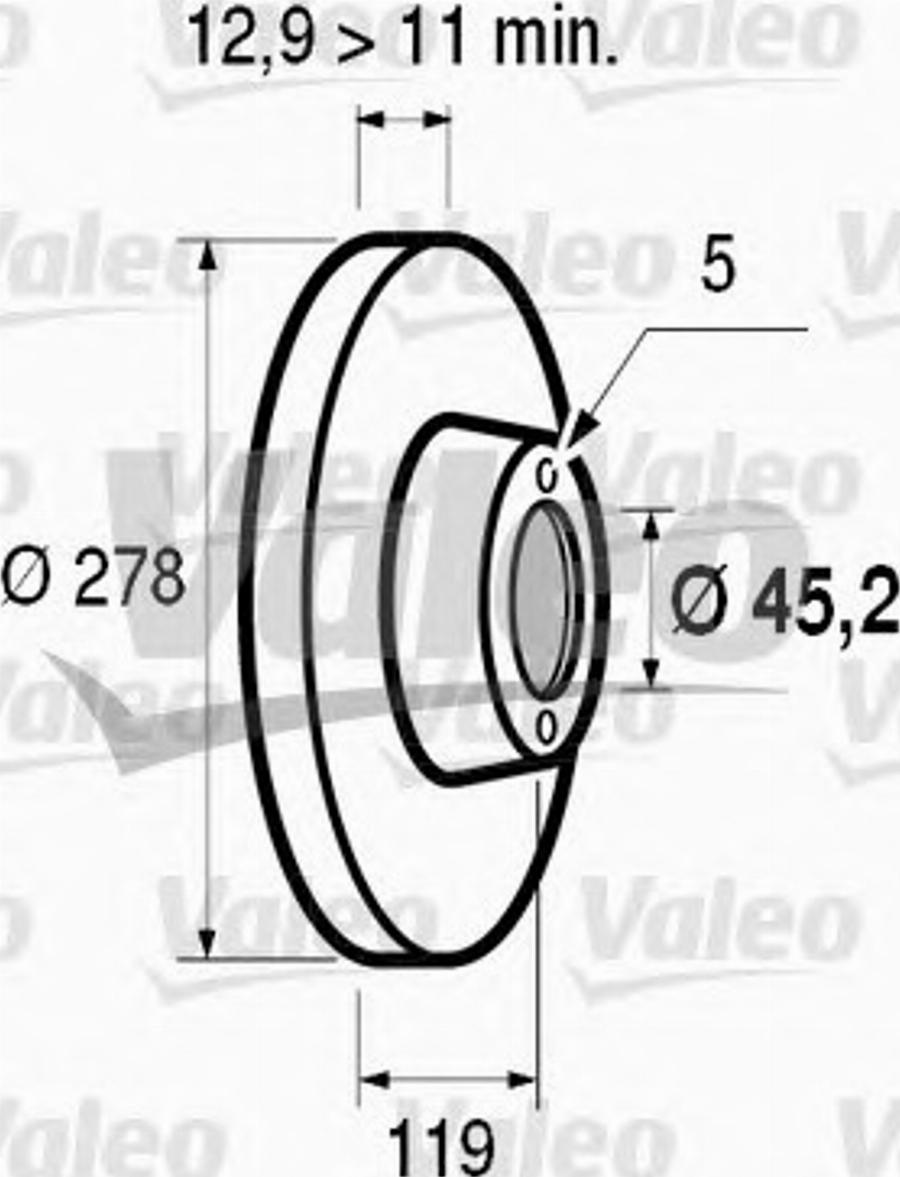 Valeo 186 253 - Disque de frein cwaw.fr