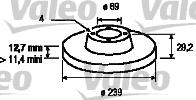 Valeo 186257 - Disque de frein cwaw.fr