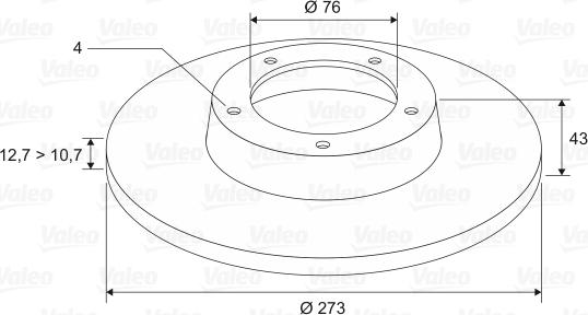 Valeo 186202 - Disque de frein cwaw.fr