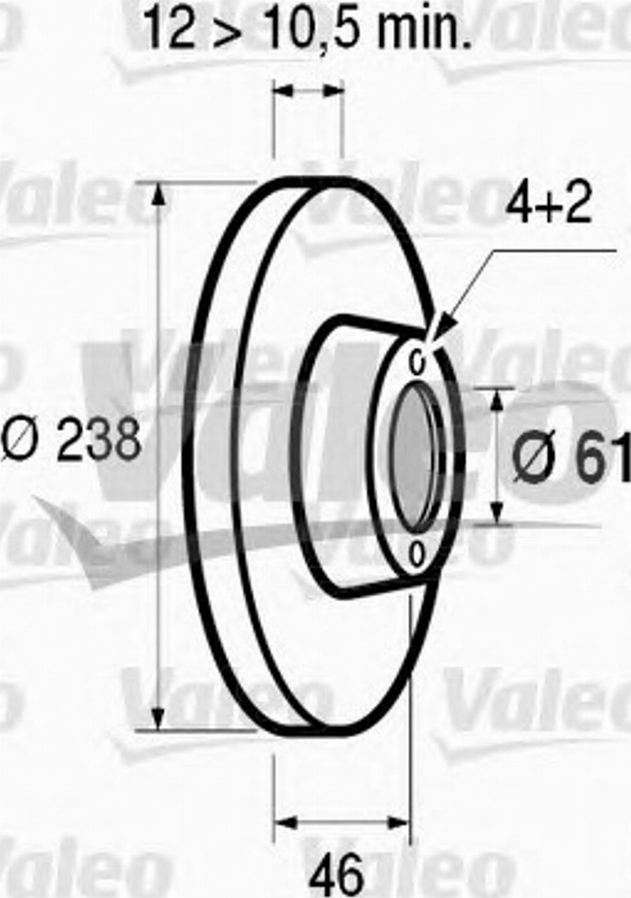 Valeo 186212 - Disque de frein cwaw.fr