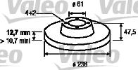 Valeo 186285 - Disque de frein cwaw.fr