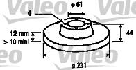 Valeo 186232 - Disque de frein cwaw.fr