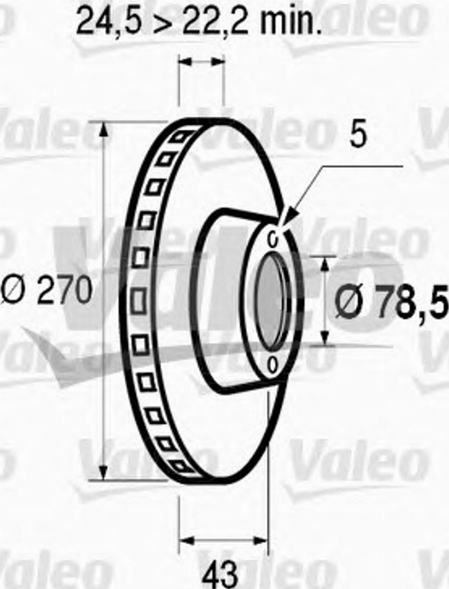 Valeo 186 279 - Disque de frein cwaw.fr