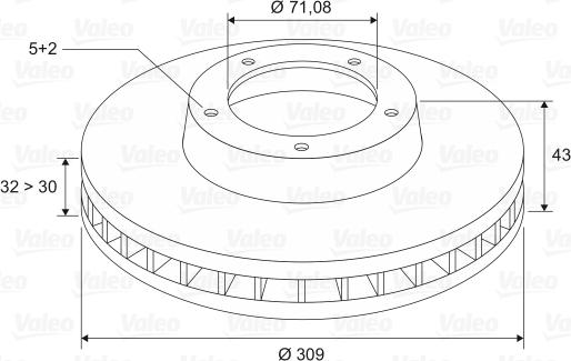 Valeo 186703 - Disque de frein cwaw.fr