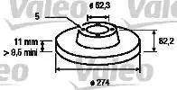 Valeo 186718 - Disque de frein cwaw.fr