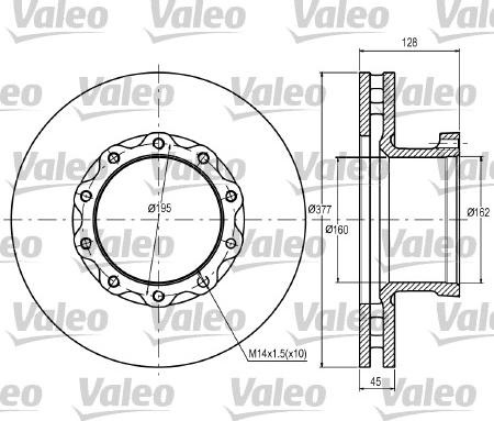 Valeo 187049 - Disque de frein cwaw.fr