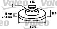 Valeo 187045 - Disque de frein cwaw.fr