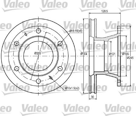 Valeo 187059 - Disque de frein cwaw.fr