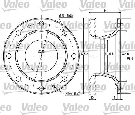 Valeo 187060 - Disque de frein cwaw.fr