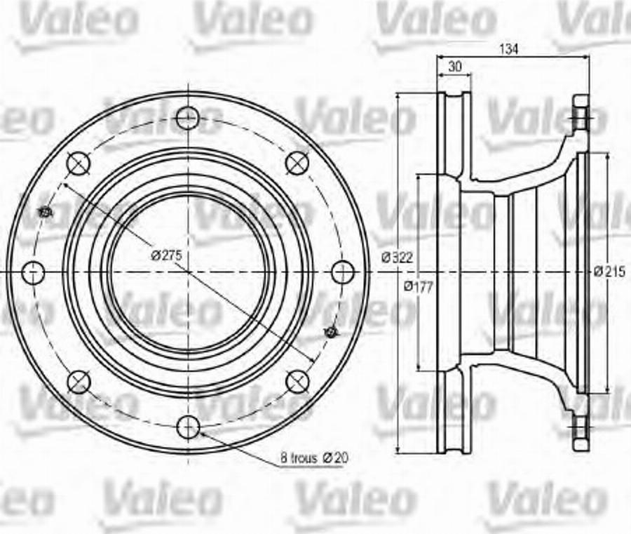 Valeo 187 004 - Disque de frein cwaw.fr