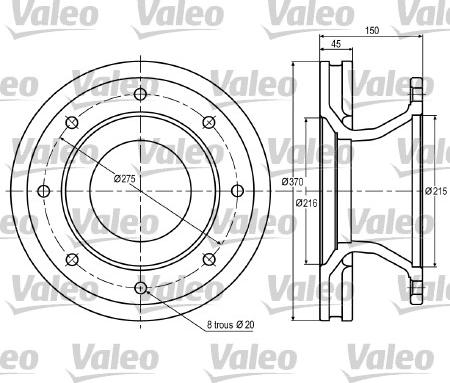 Valeo 187008 - Disque de frein cwaw.fr