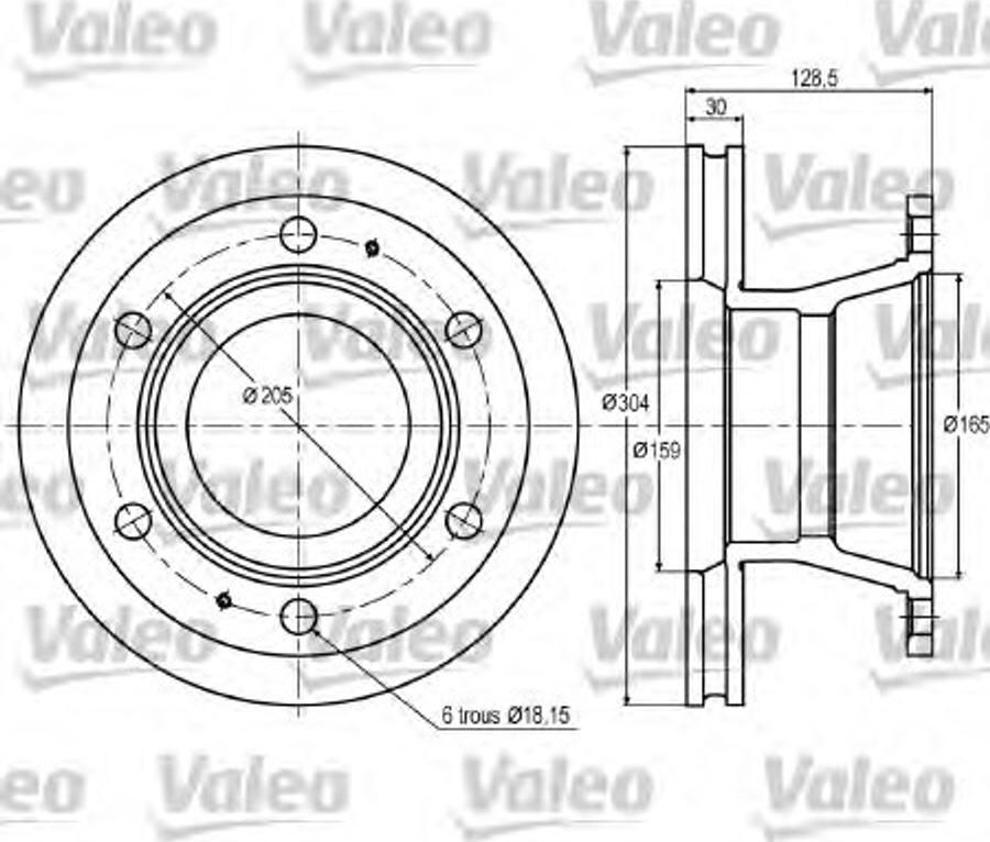 Valeo 187 003 - Disque de frein cwaw.fr