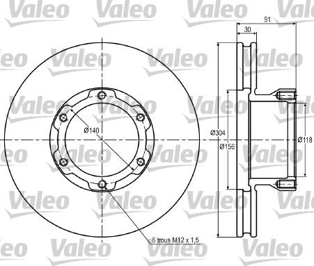 Valeo 187016 - Disque de frein cwaw.fr