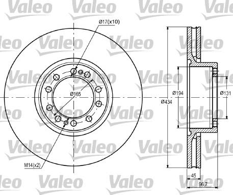 Valeo 187087 - Disque de frein cwaw.fr