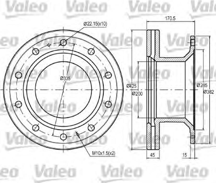 Valeo 187035 - Disque de frein cwaw.fr