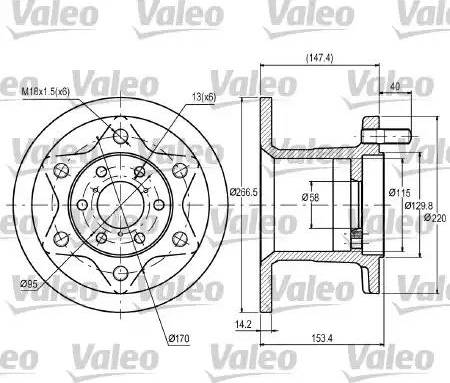 Valeo 187028 - Disque de frein cwaw.fr