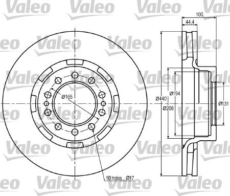 Valeo 187022 - Disque de frein cwaw.fr