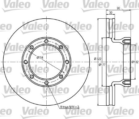 Valeo 187027 - Disque de frein cwaw.fr