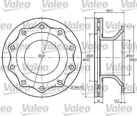 Valeo 187072 - Disque de frein cwaw.fr