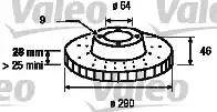 Valeo 187155 - Disque de frein cwaw.fr